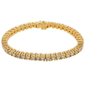 14K YELLOW GOLD WOMEN'S BRACELET WITH 13.78 CT DIAMONDS