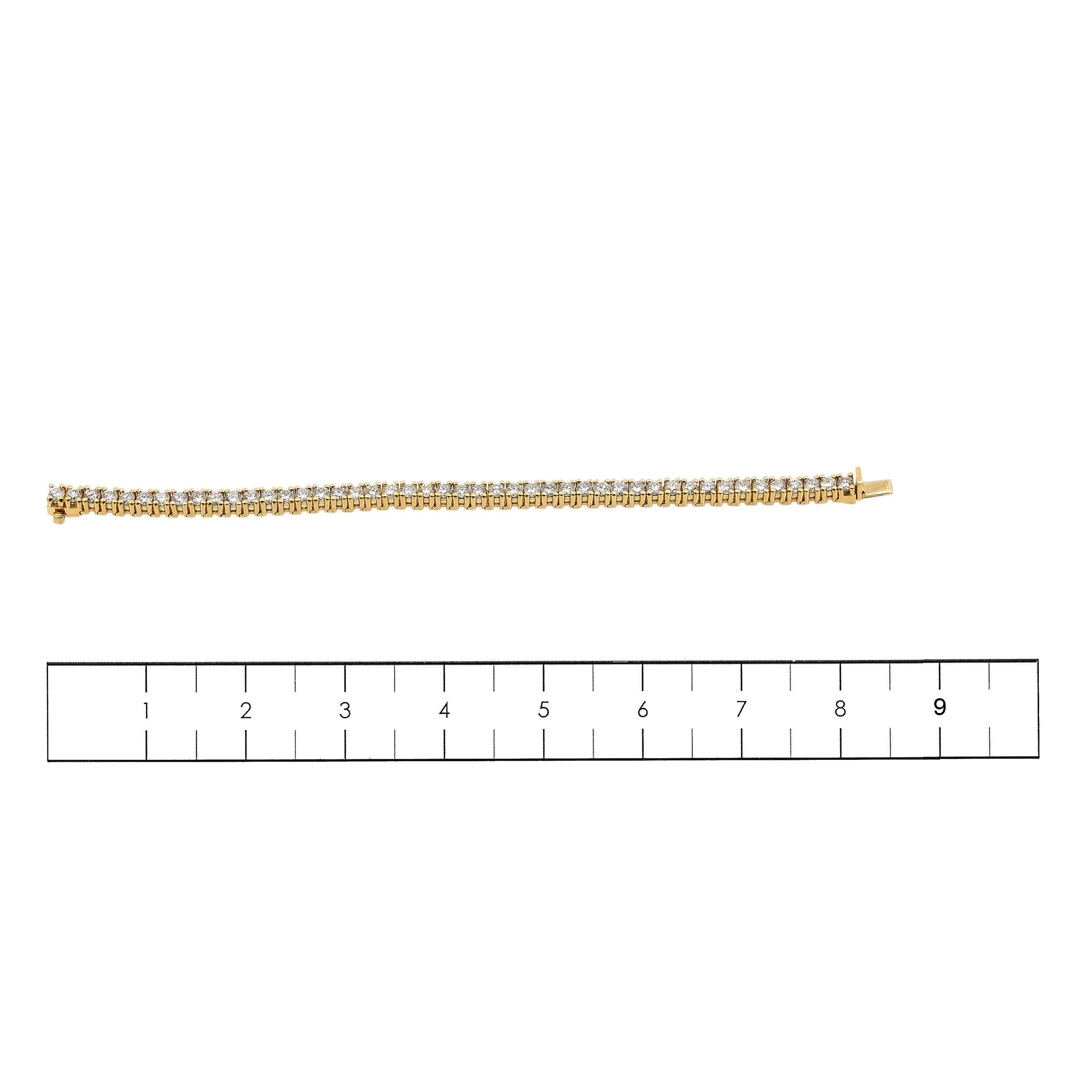 14K YELLOW GOLD WOMEN'S BRACELET WITH 13.78 CT DIAMONDS