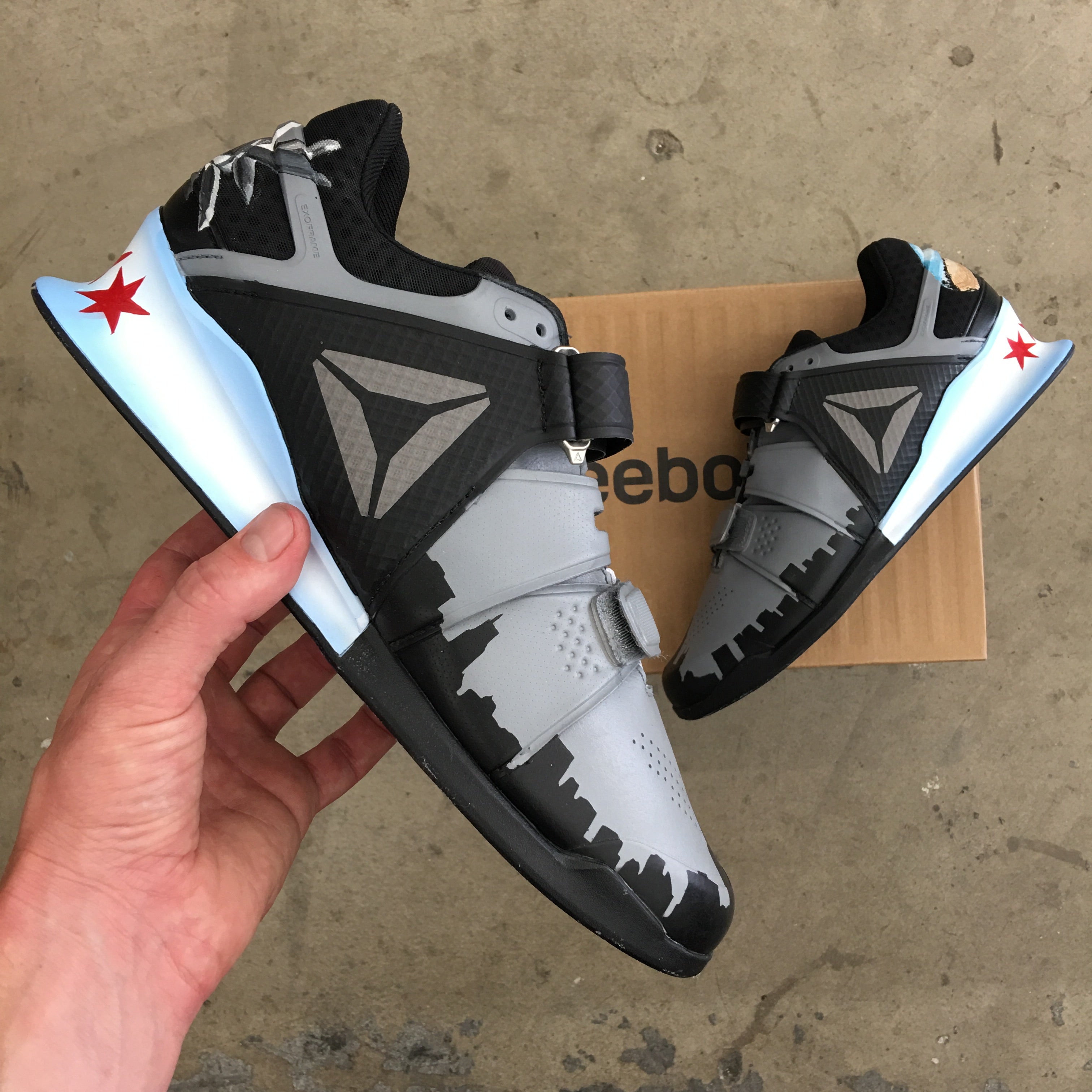 3 pairs Of Custom Painted Reebok Legacy Lifters - Custom Order