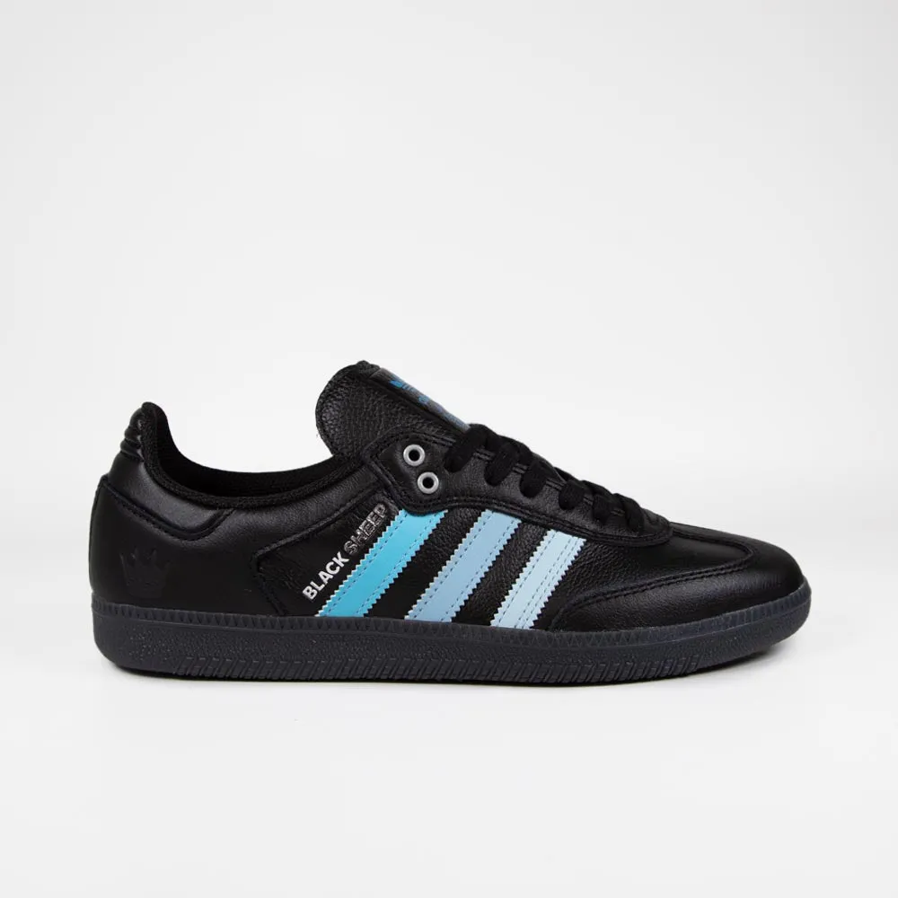 Adidas Skateboarding - Black Sheep Samba Shoes - Core Black / Footwear White / Ice Blue