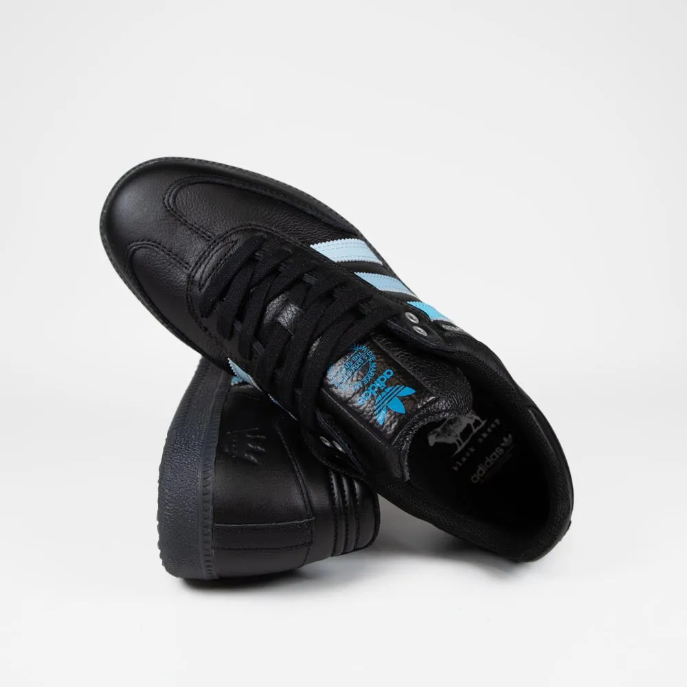 Adidas Skateboarding - Black Sheep Samba Shoes - Core Black / Footwear White / Ice Blue