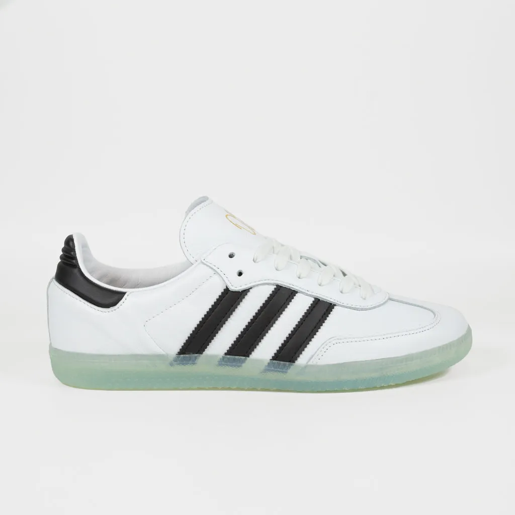 Adidas Skateboarding - Dill Samba Shoes - Footwear White / Core Black / Gold Metallic