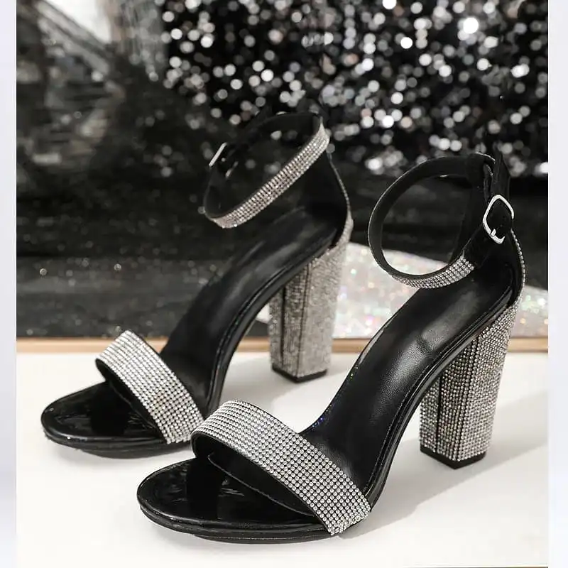 Ankle Strap Thick Heel Shoes