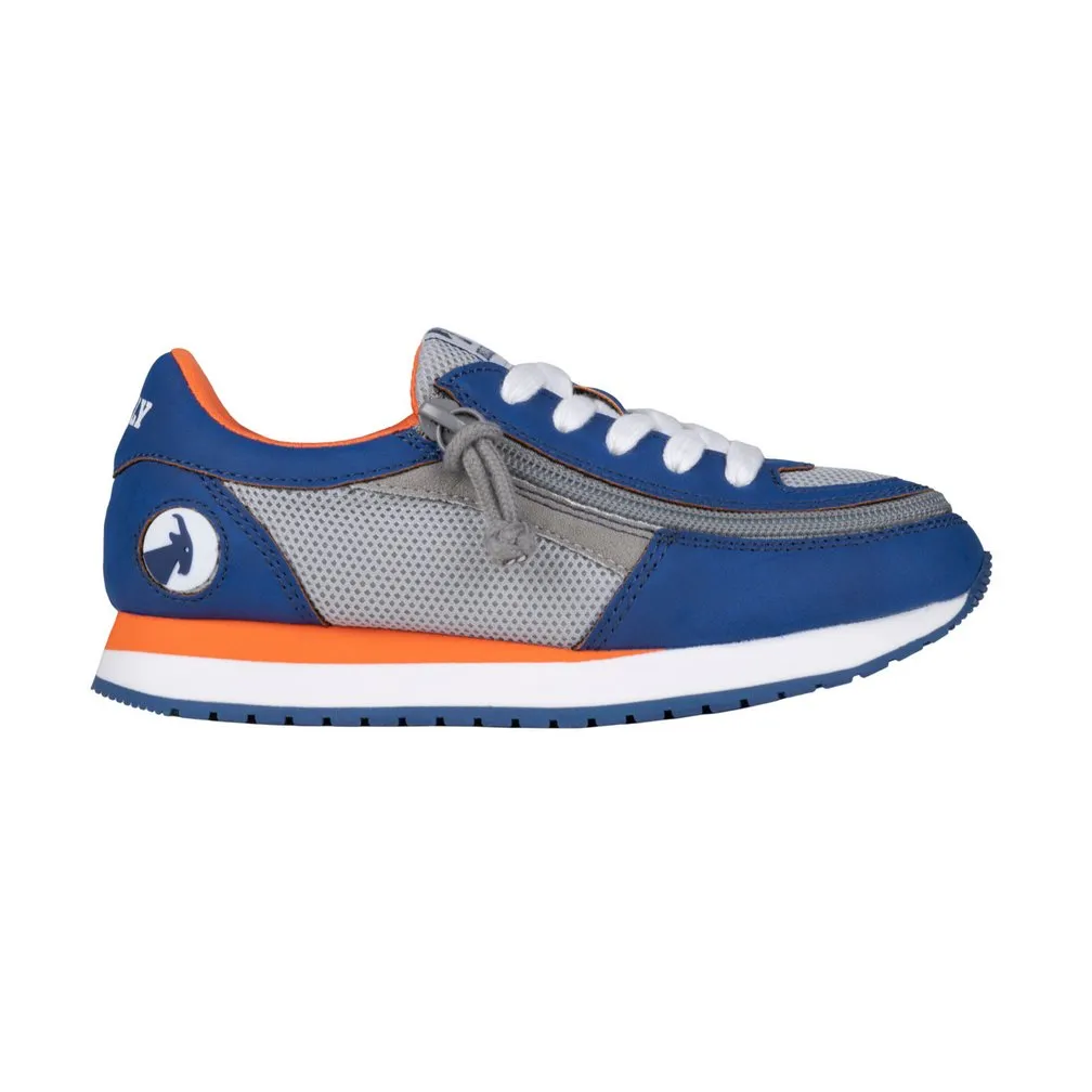 Billy Footwear (Kids) Trainers Faux Suede - Navy / Orange