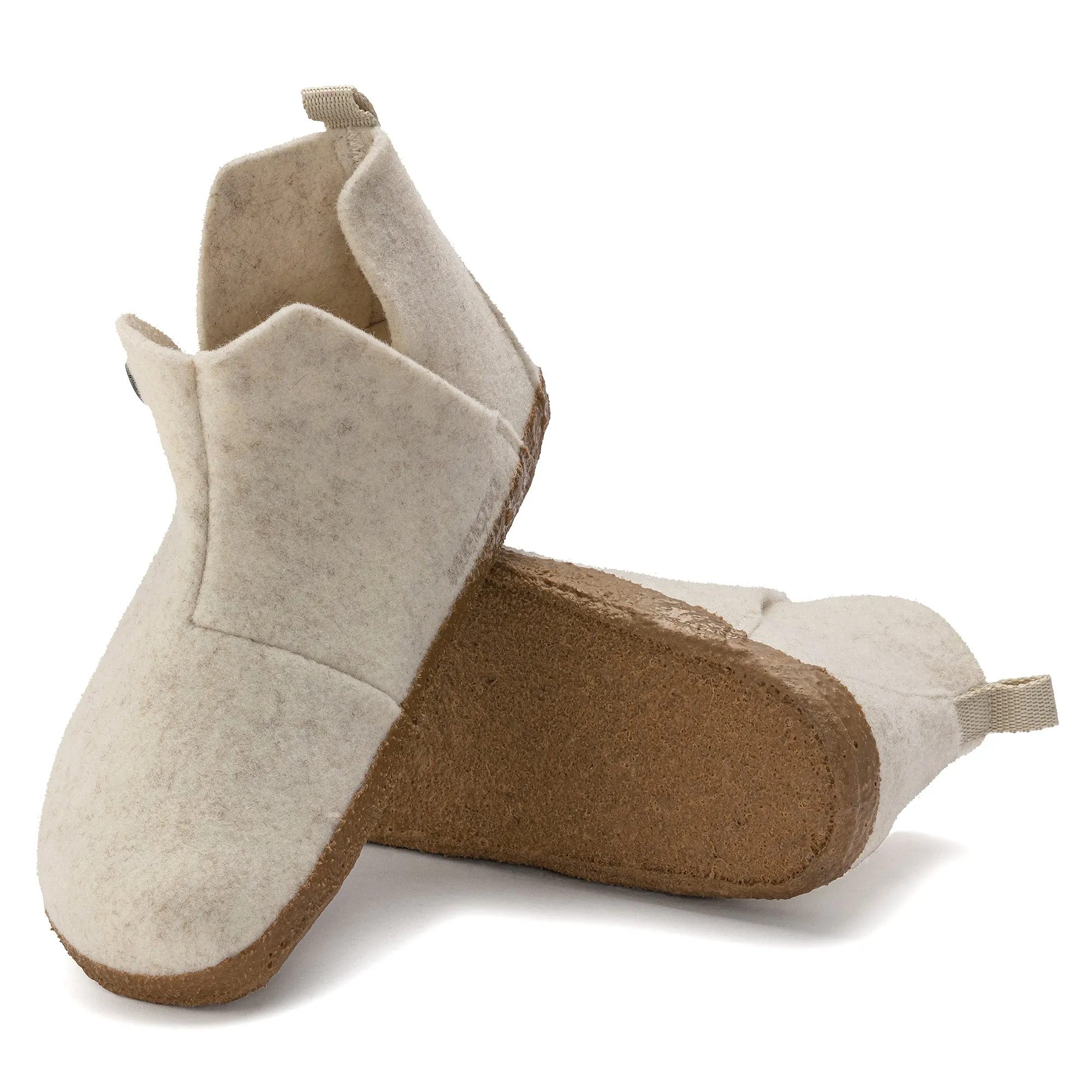 Birkenstock Andermatt Shearling Wool Felt Slipper in Ecru