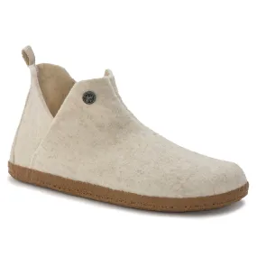 Birkenstock Andermatt Shearling Wool Felt Slipper in Ecru