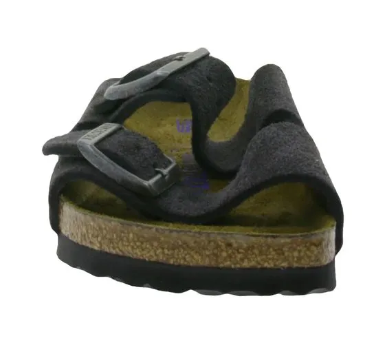 BIRKENSTOCK Arizona BS zoccoli da donna made in Germany larghezza stretta 0552323 velluto grigio