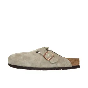 Birkenstock Boston Soft Footbed Suede Leather Taupe