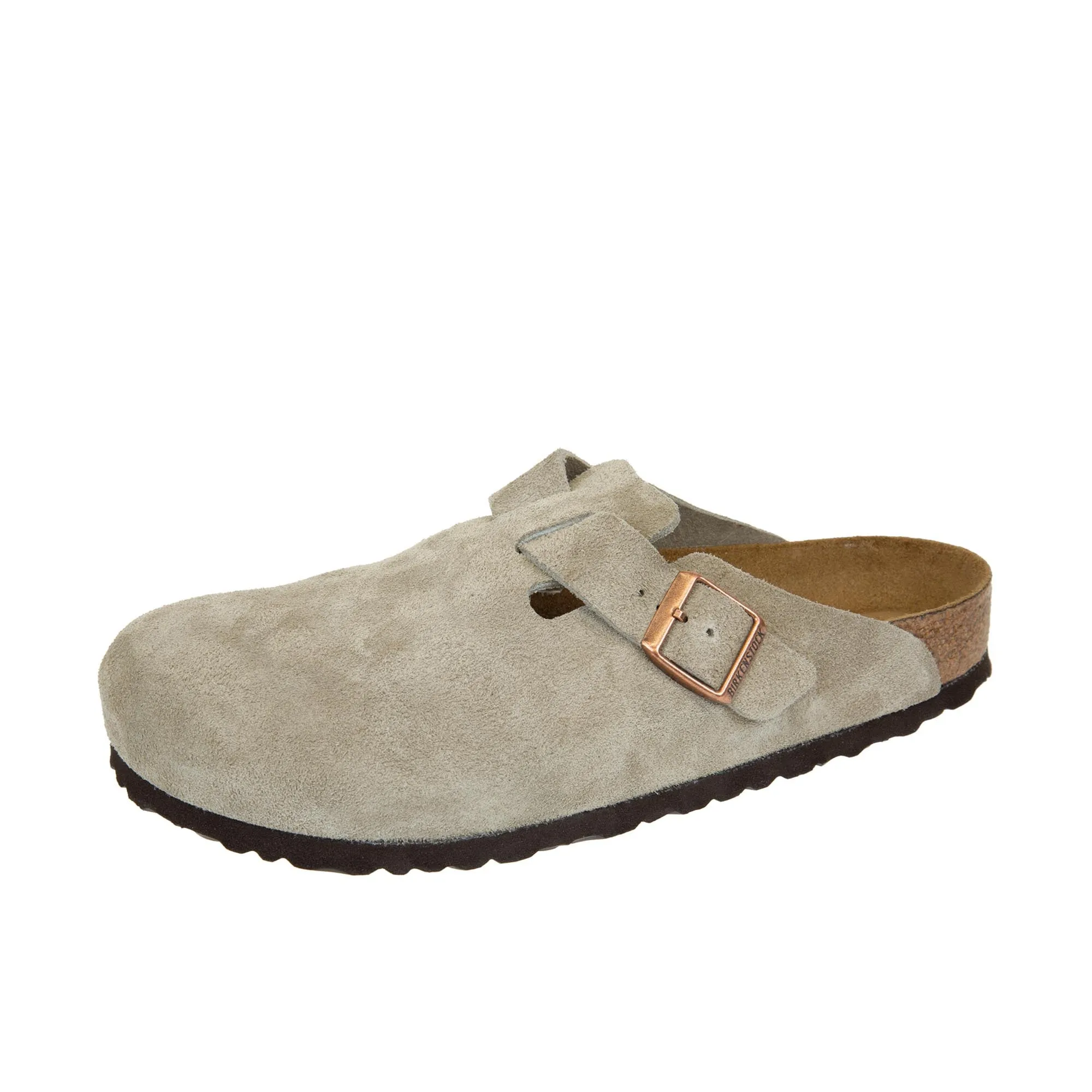 Birkenstock Boston Soft Footbed Suede Leather Taupe