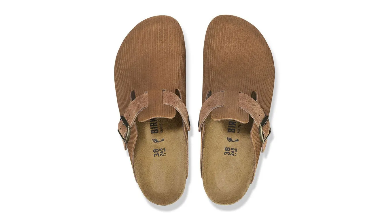 Birkenstock Boston Suede Embossed Narrow Fit