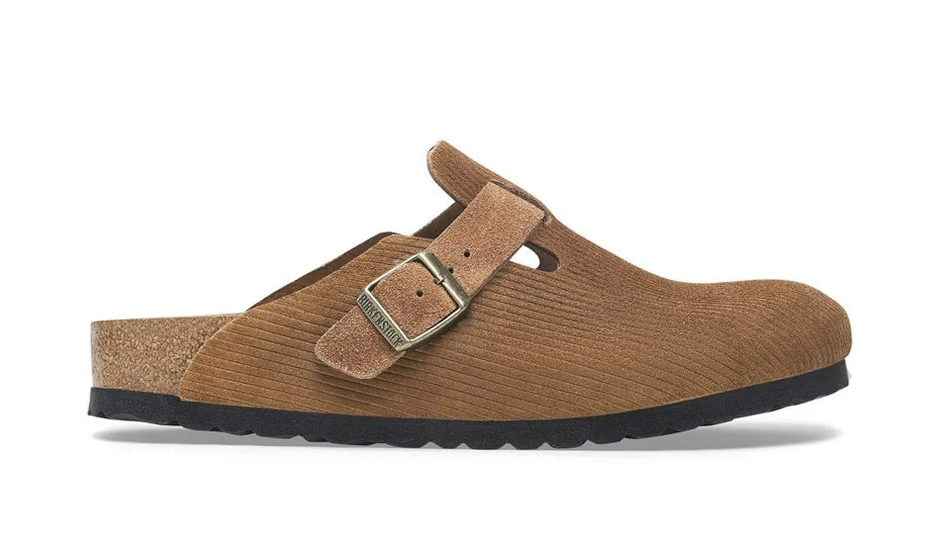 Birkenstock Boston Suede Embossed Narrow Fit