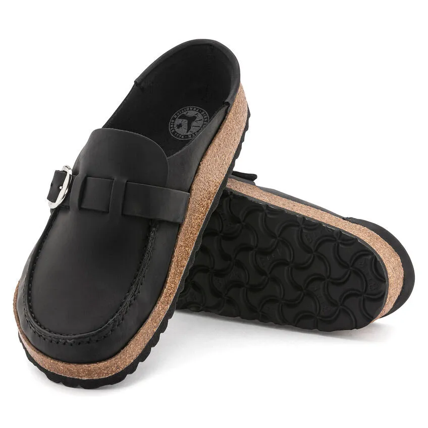 Birkenstock Buckley Oiled Leather Clog in Black