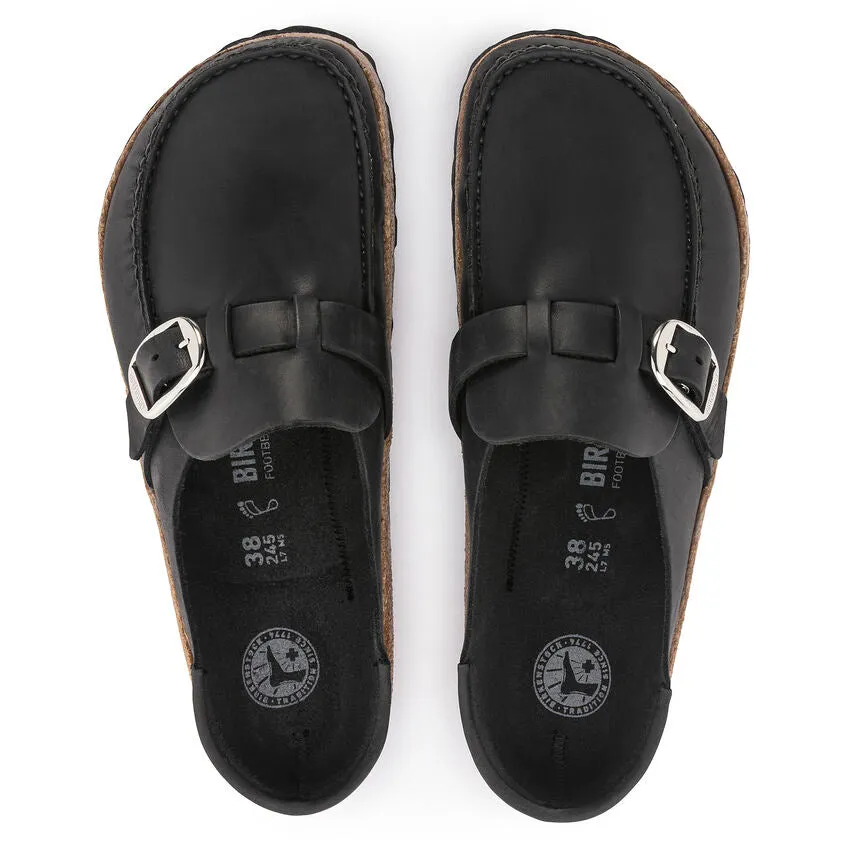 Birkenstock Buckley Oiled Leather Clog in Black