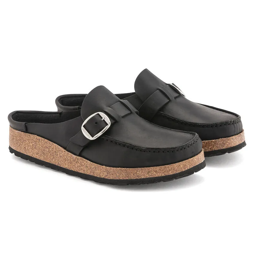 Birkenstock Buckley Oiled Leather Clog in Black