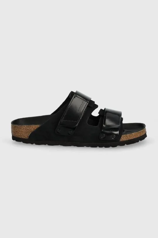 Birkenstock leather sliders Uji women's black color 1026570