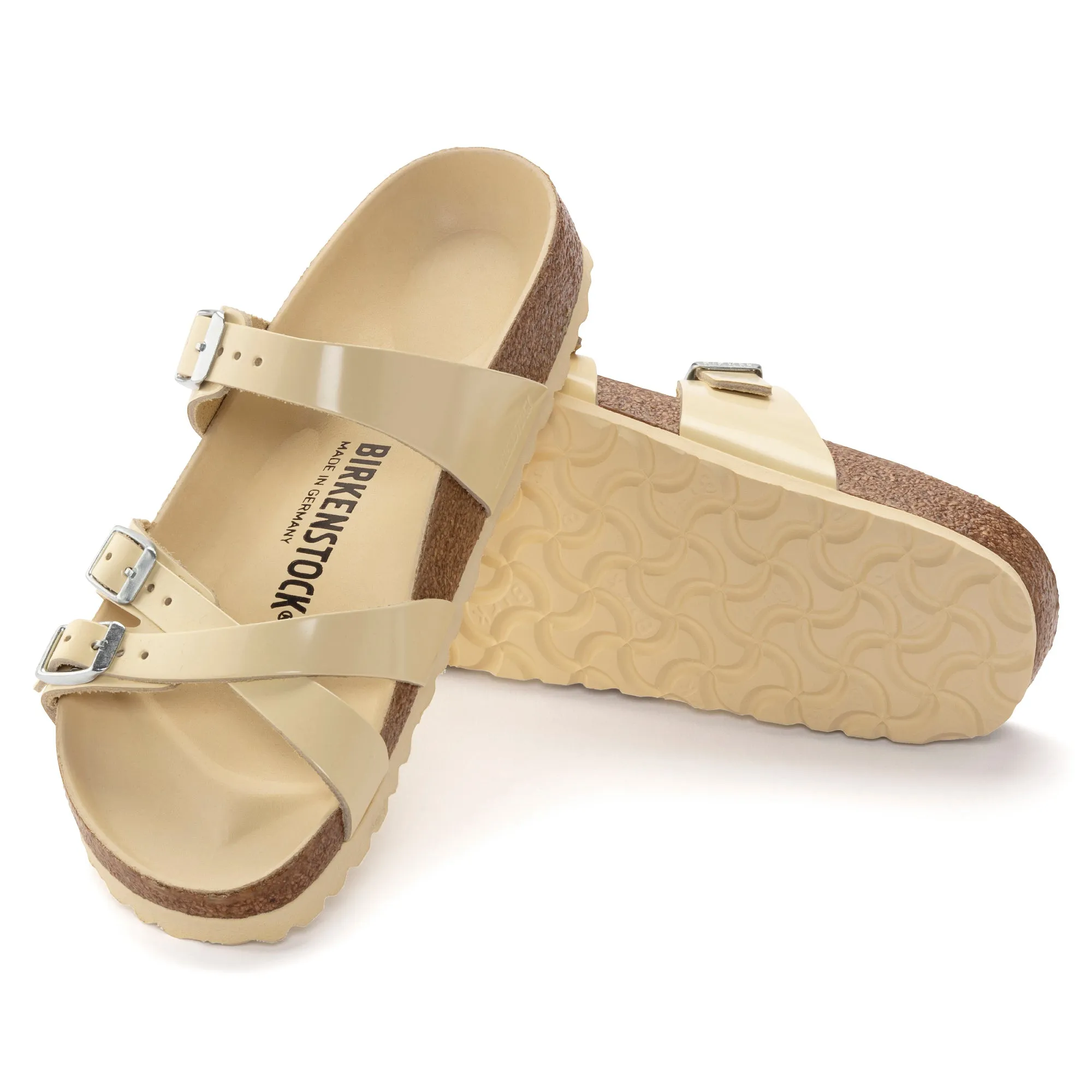 Birkenstock Limited Edition Franca Hex butter high shine leather