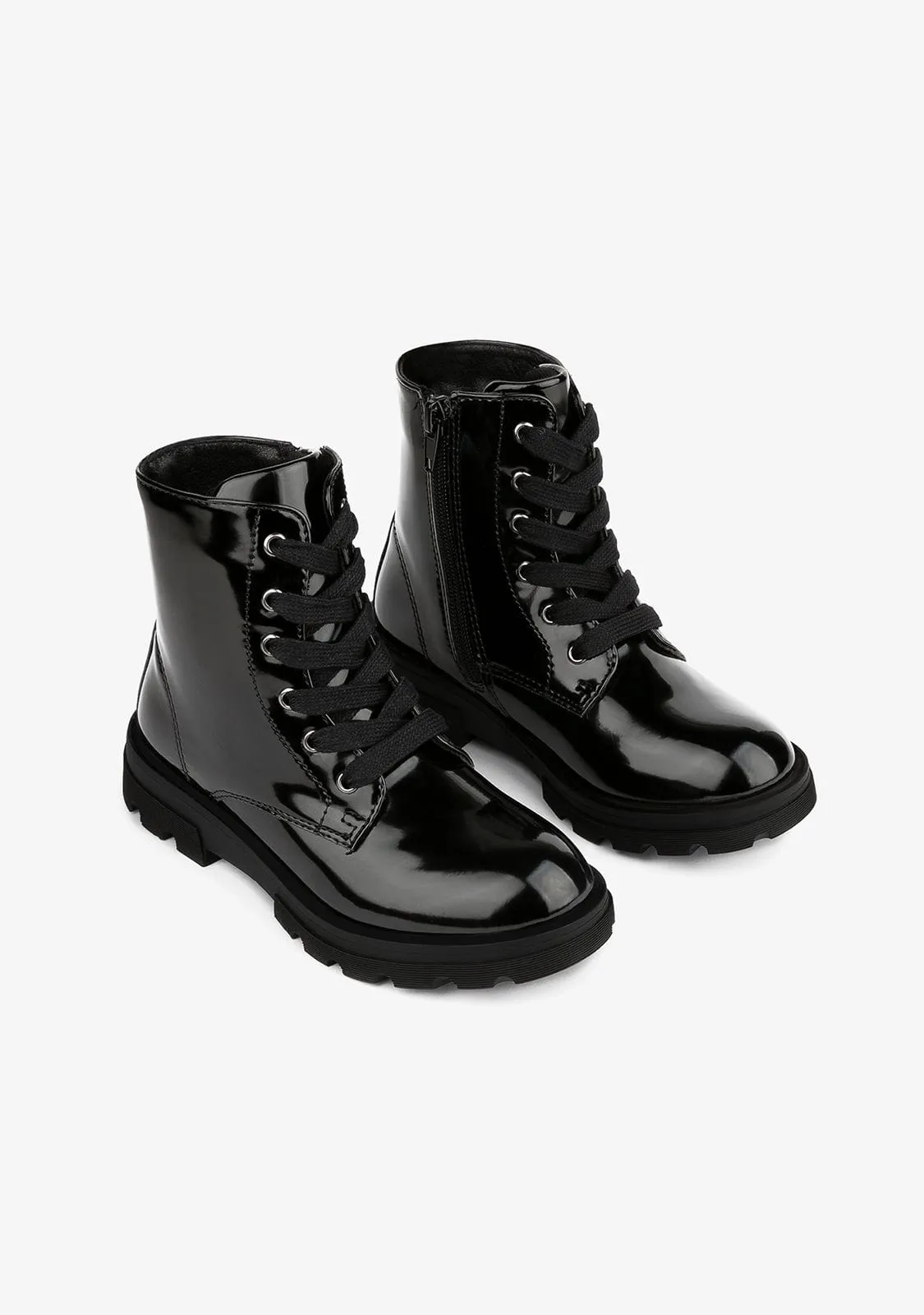 Black Combat Boots Antik