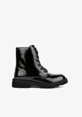 Black Combat Boots Antik