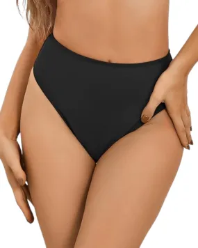 Black High Waisted Thong