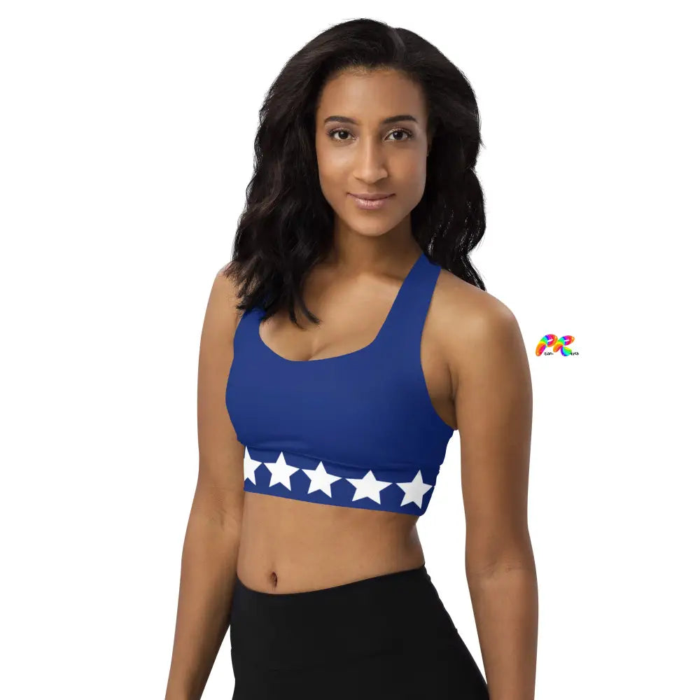 Blue Star Longline Sports Bra