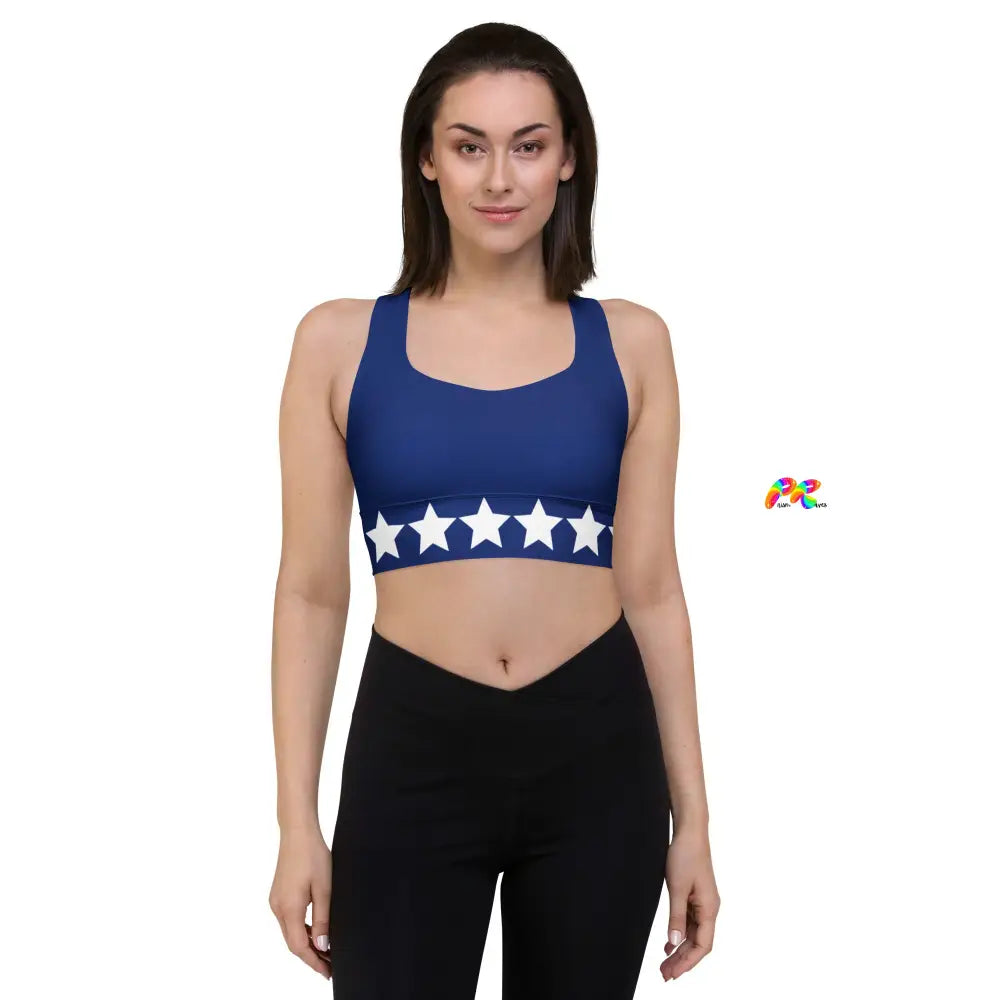 Blue Star Longline Sports Bra