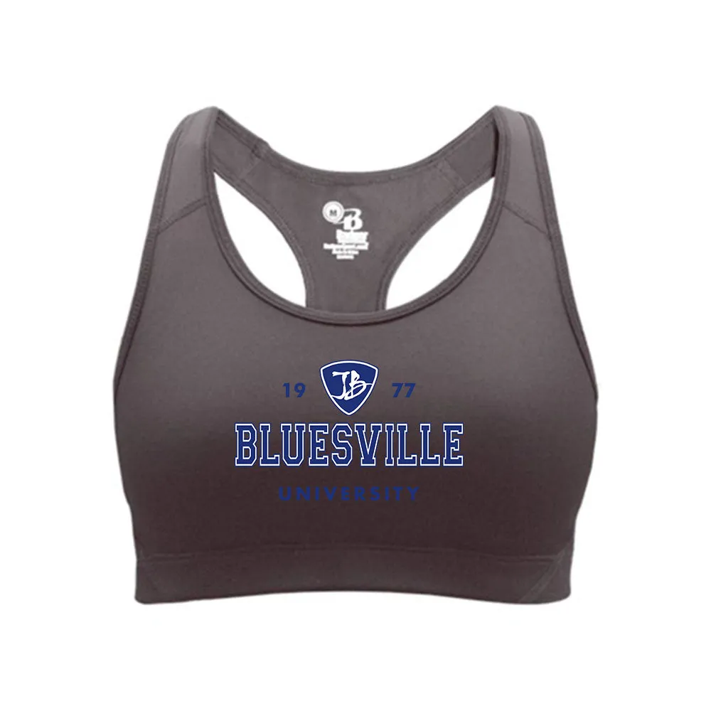 Bluesville University Logo Sports Bra (Women)