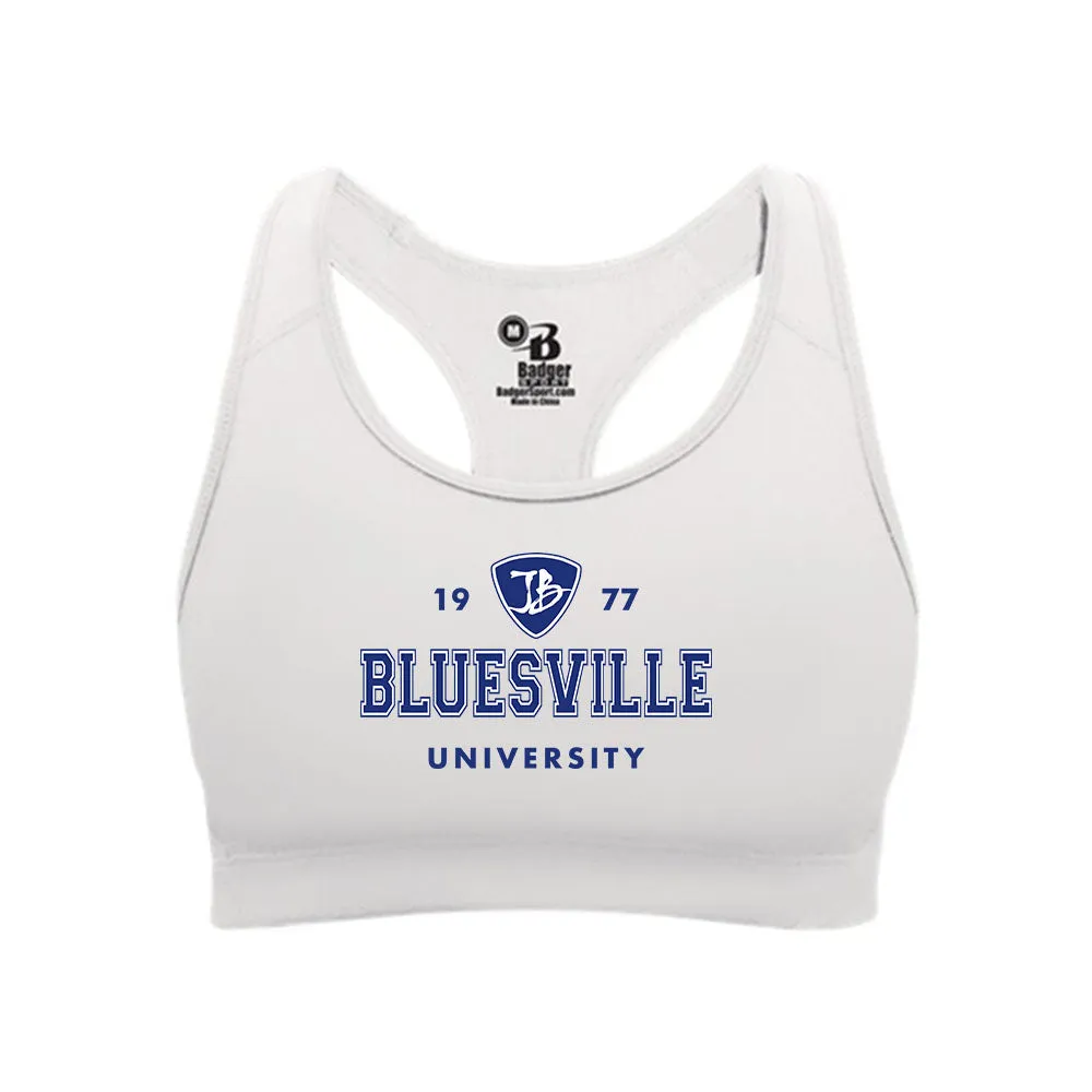 Bluesville University Logo Sports Bra (Women)