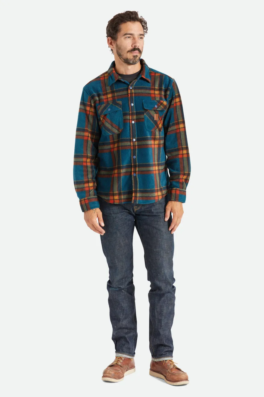 Bowery L/S Arctic Stretch Fleece - Deep Blue Plaid