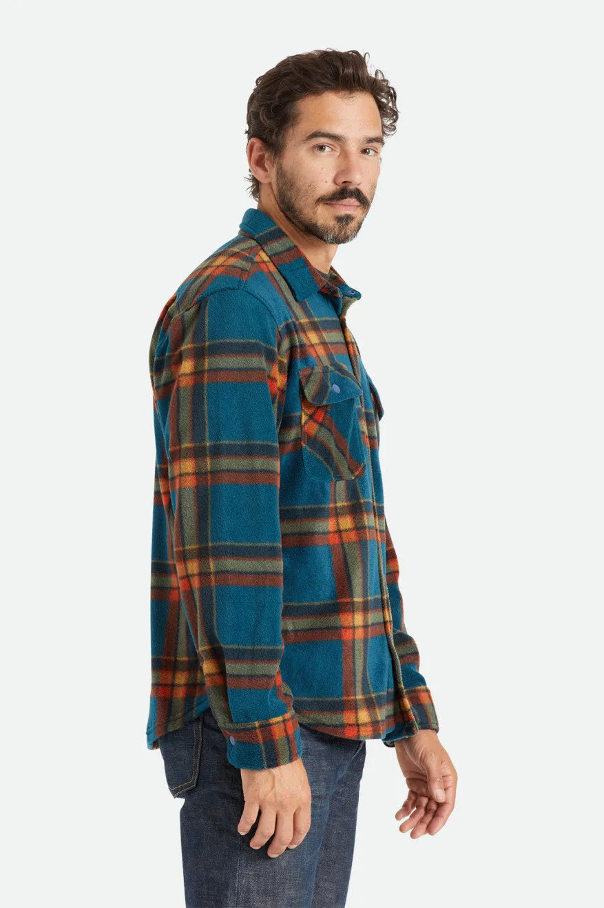 Bowery L/S Arctic Stretch Fleece - Deep Blue Plaid