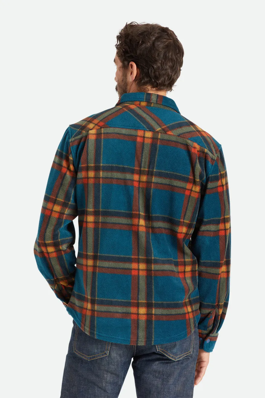 Bowery L/S Arctic Stretch Fleece - Deep Blue Plaid