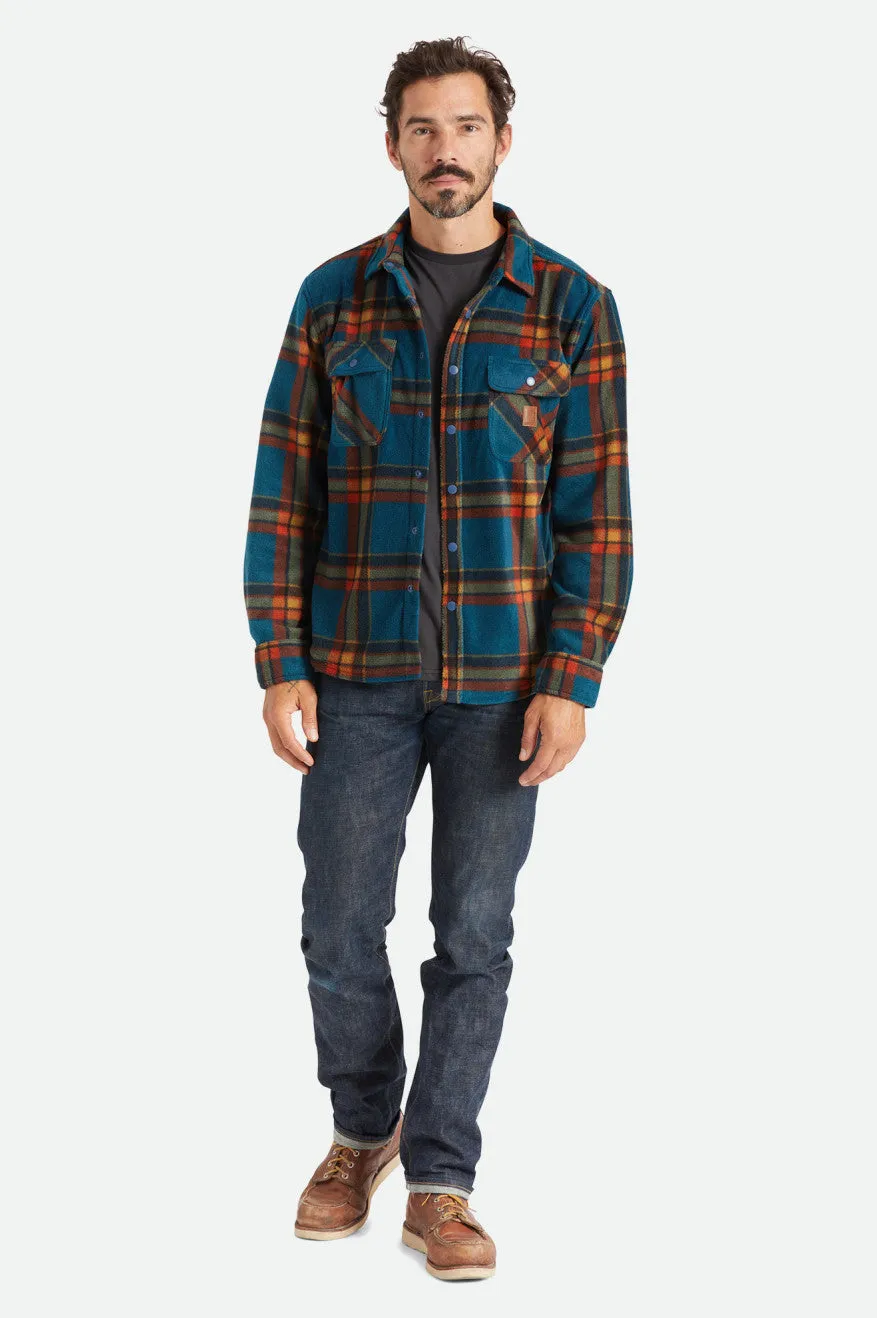 Bowery L/S Arctic Stretch Fleece - Deep Blue Plaid