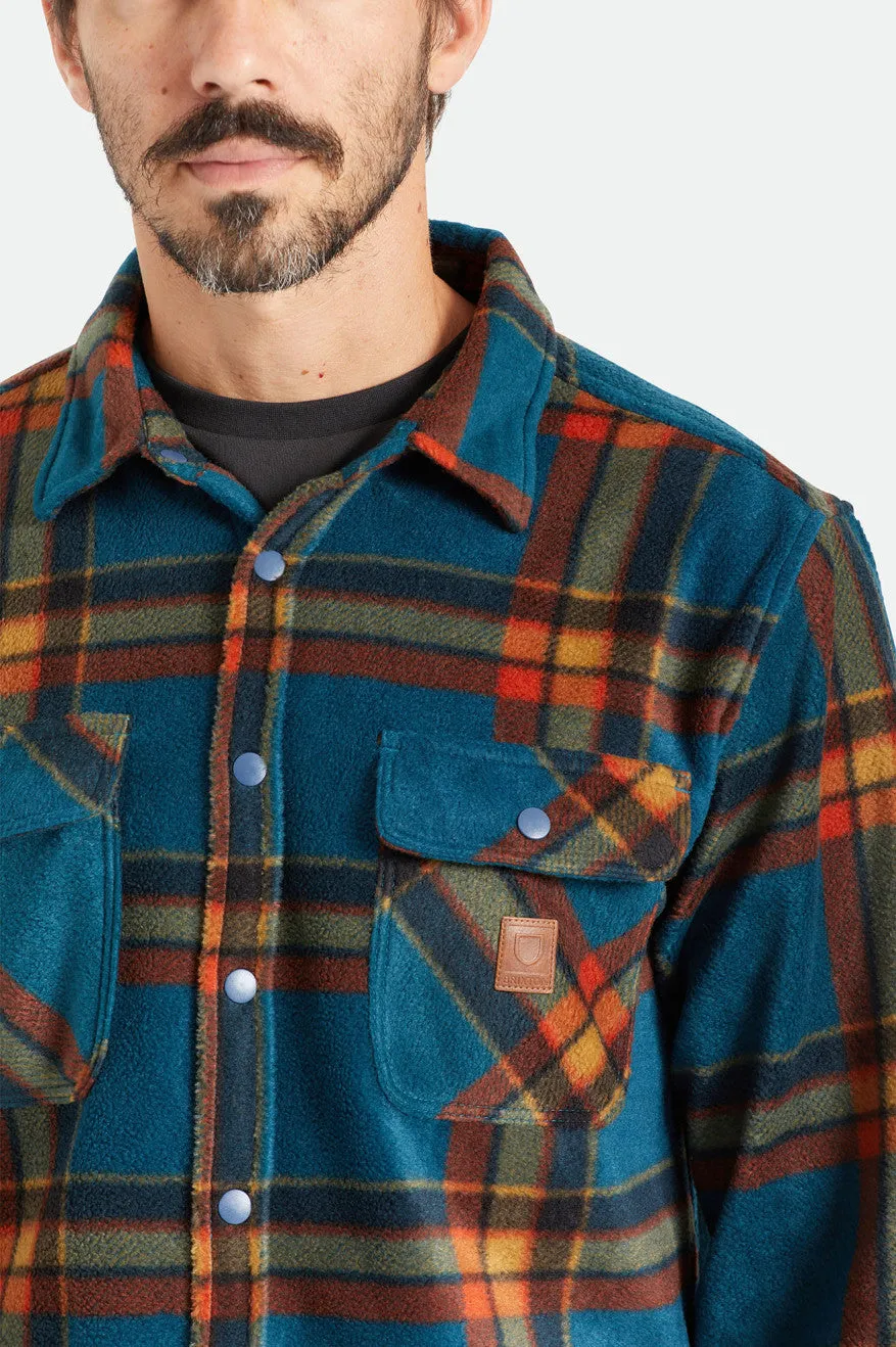 Bowery L/S Arctic Stretch Fleece - Deep Blue Plaid