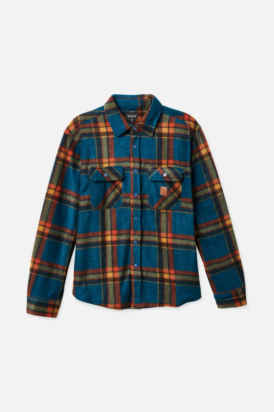 Bowery L/S Arctic Stretch Fleece - Deep Blue Plaid