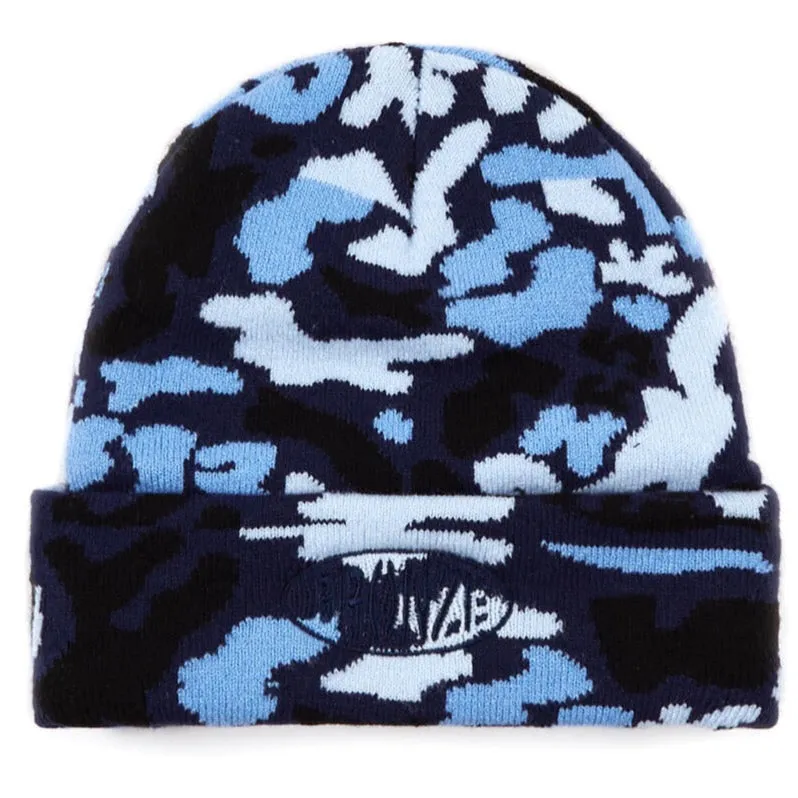 Bronze 56K Camo Fleece Beanie (Blue)