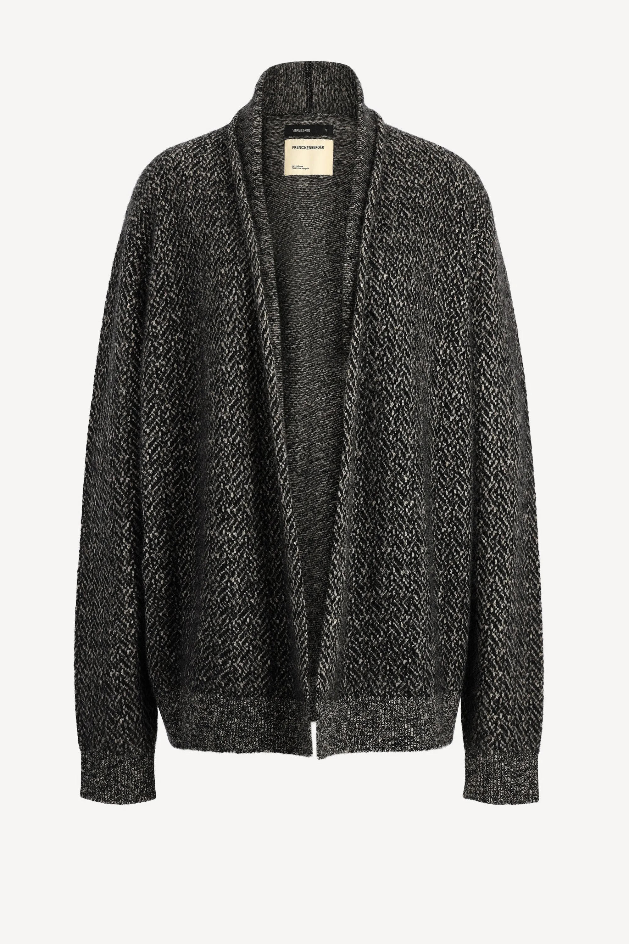 Cardigan Hamza in Schwarz/Beige