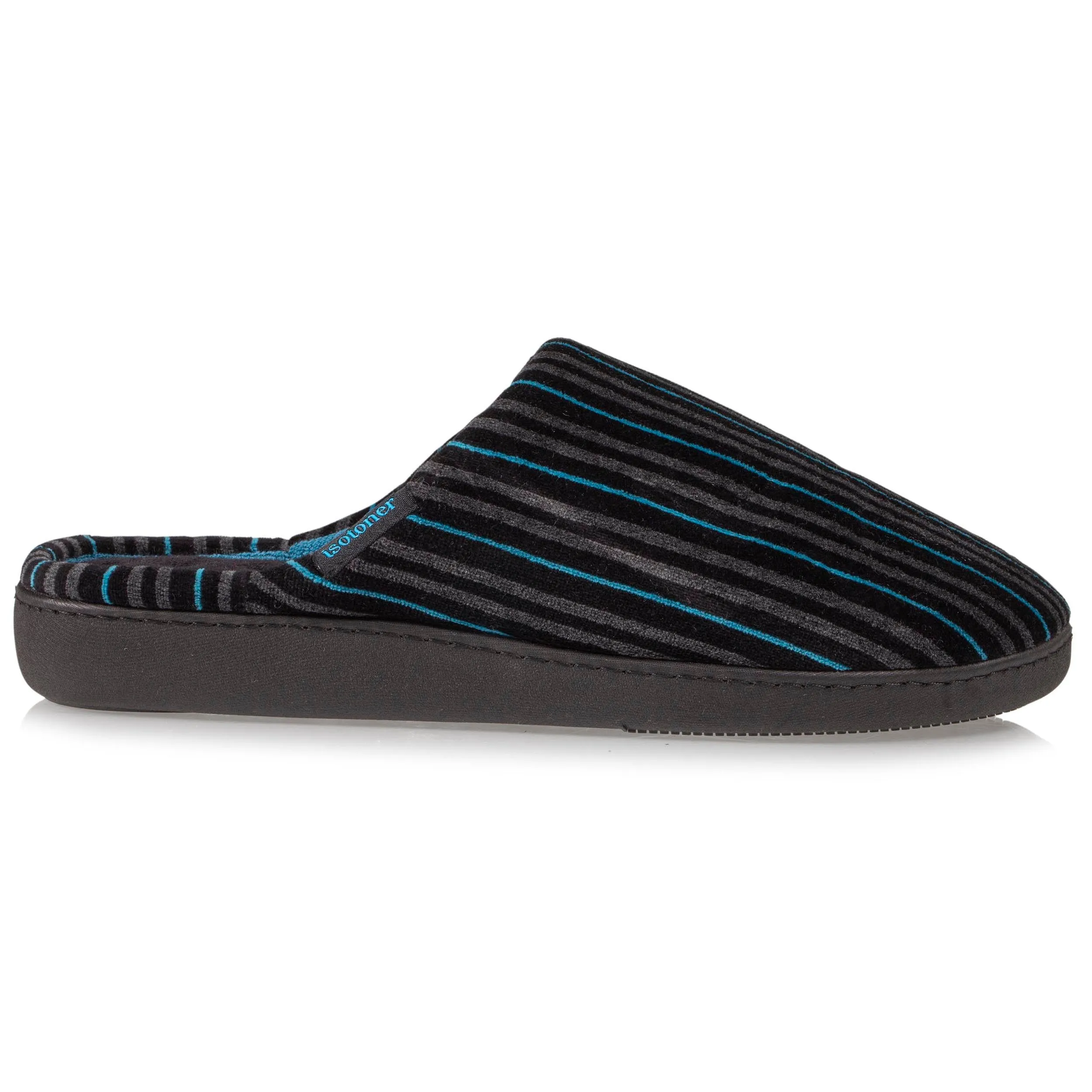 Chaussons mules Homme Rayures Bleues