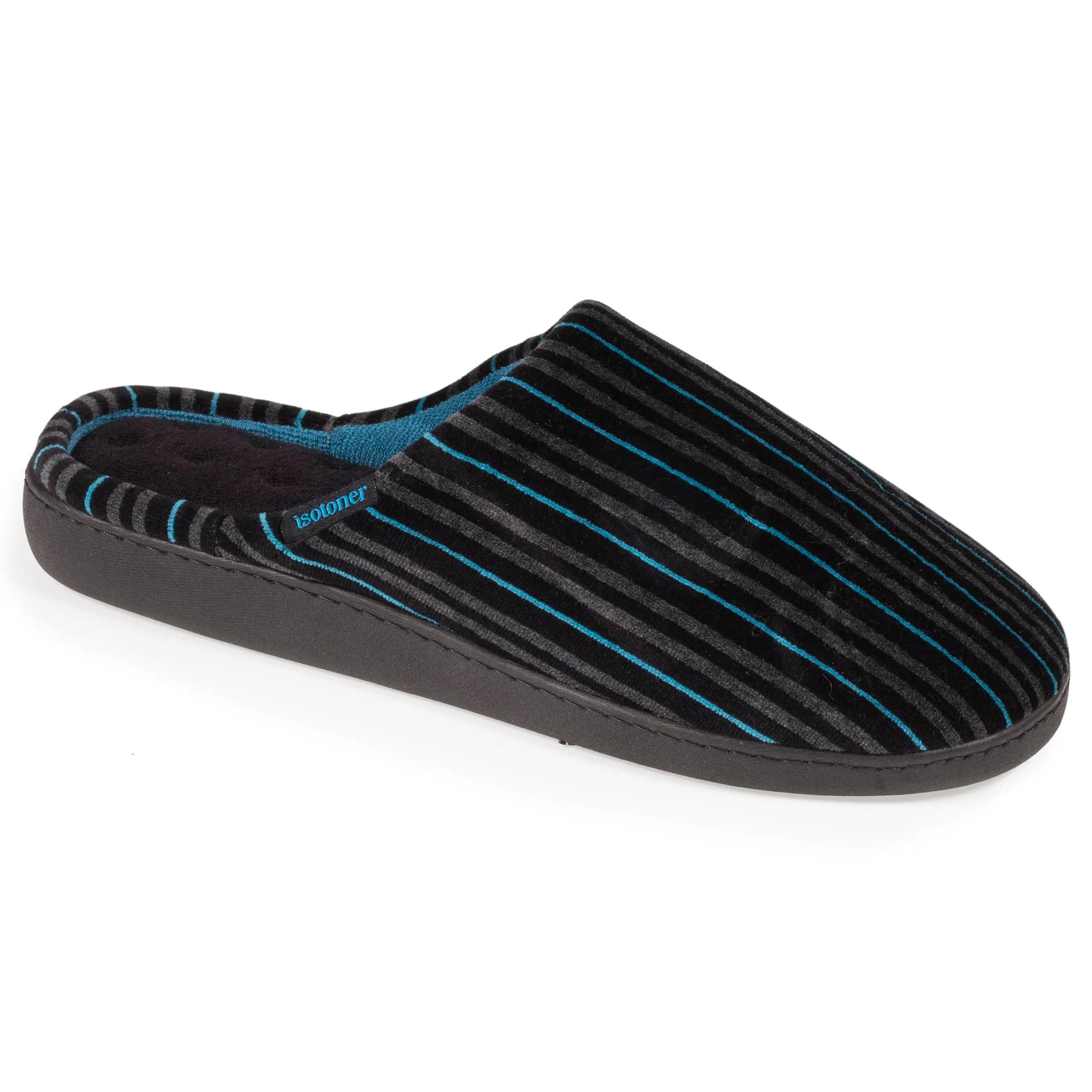 Chaussons mules Homme Rayures Bleues