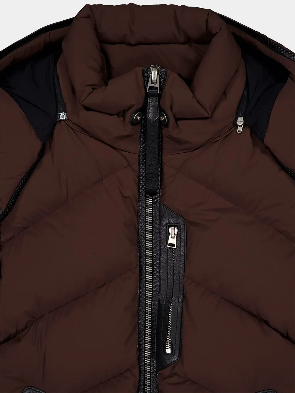 Chocolate Brown Light Nylon Down Jacket