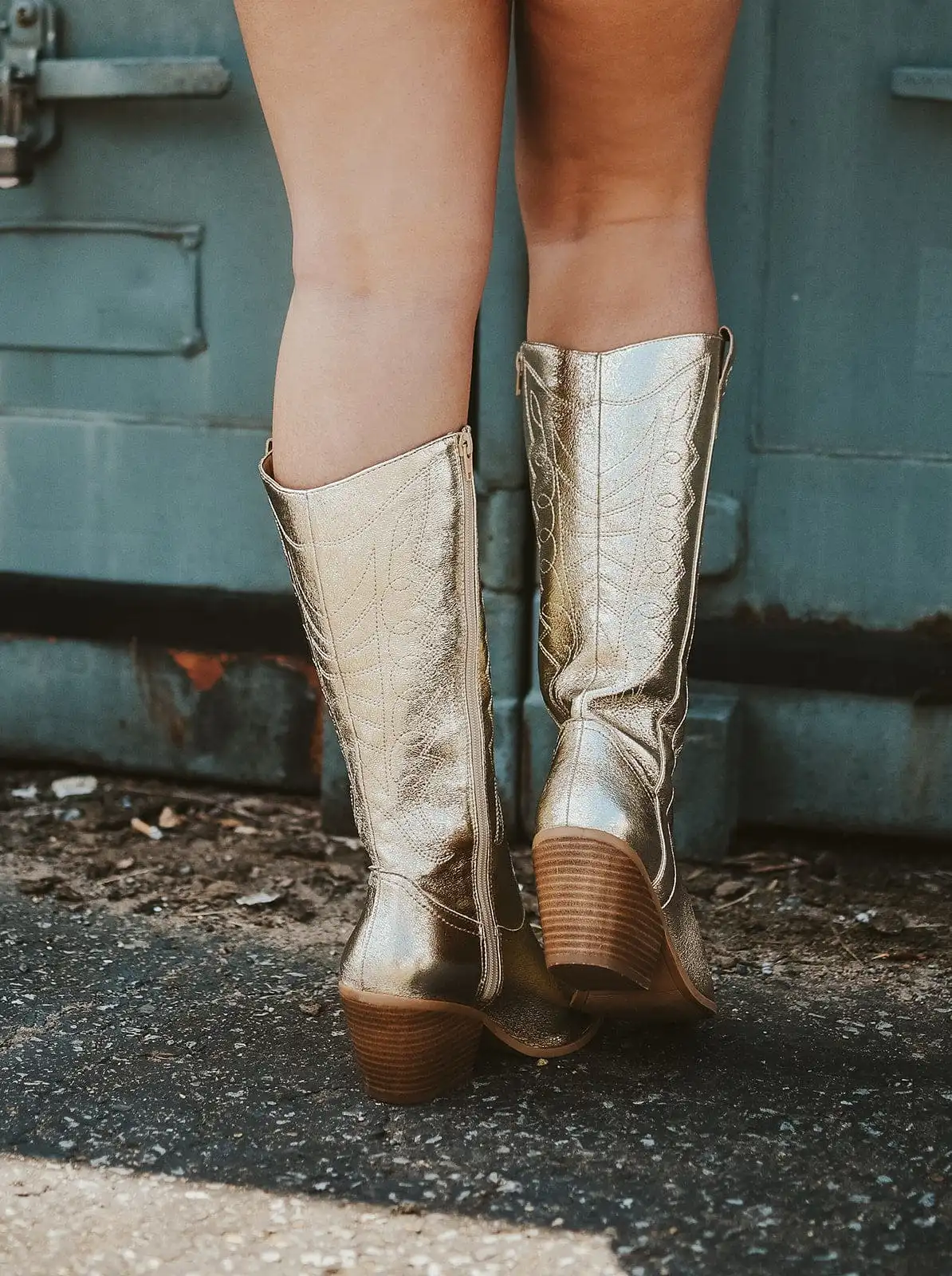 Corkys Gold Metallic Cowgirl Boots