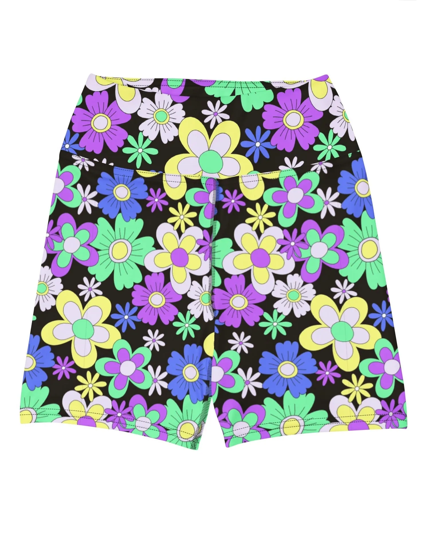 Crazy Daisy Yoga Shorts