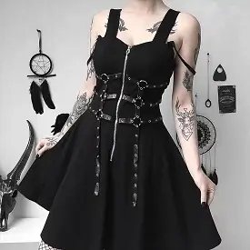 DARK PUNK STRAP DRESS