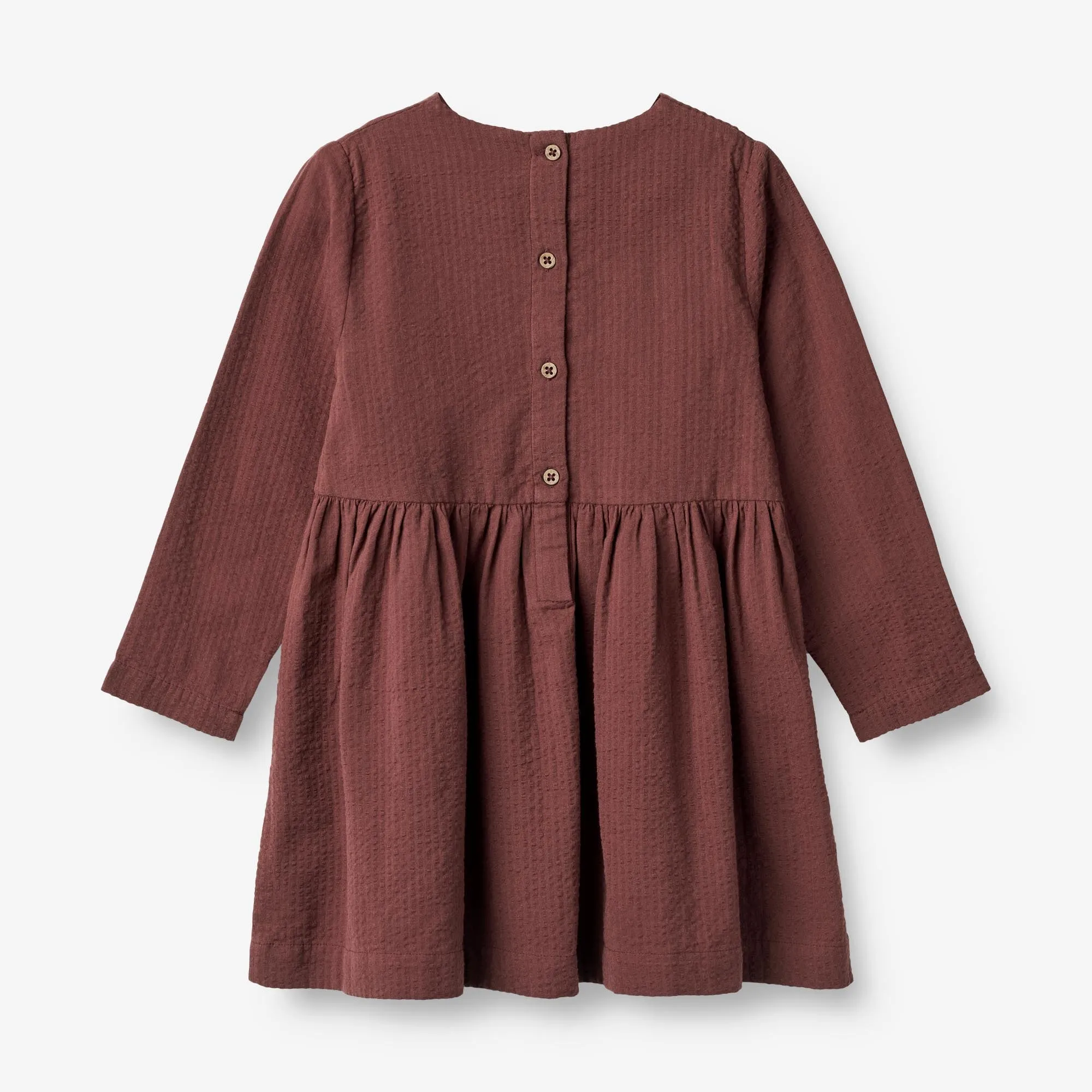 Dress Gunvor Embroidery - aubergine