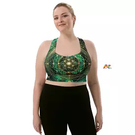 Emerald Cosmos Rave Longline Sports Bra