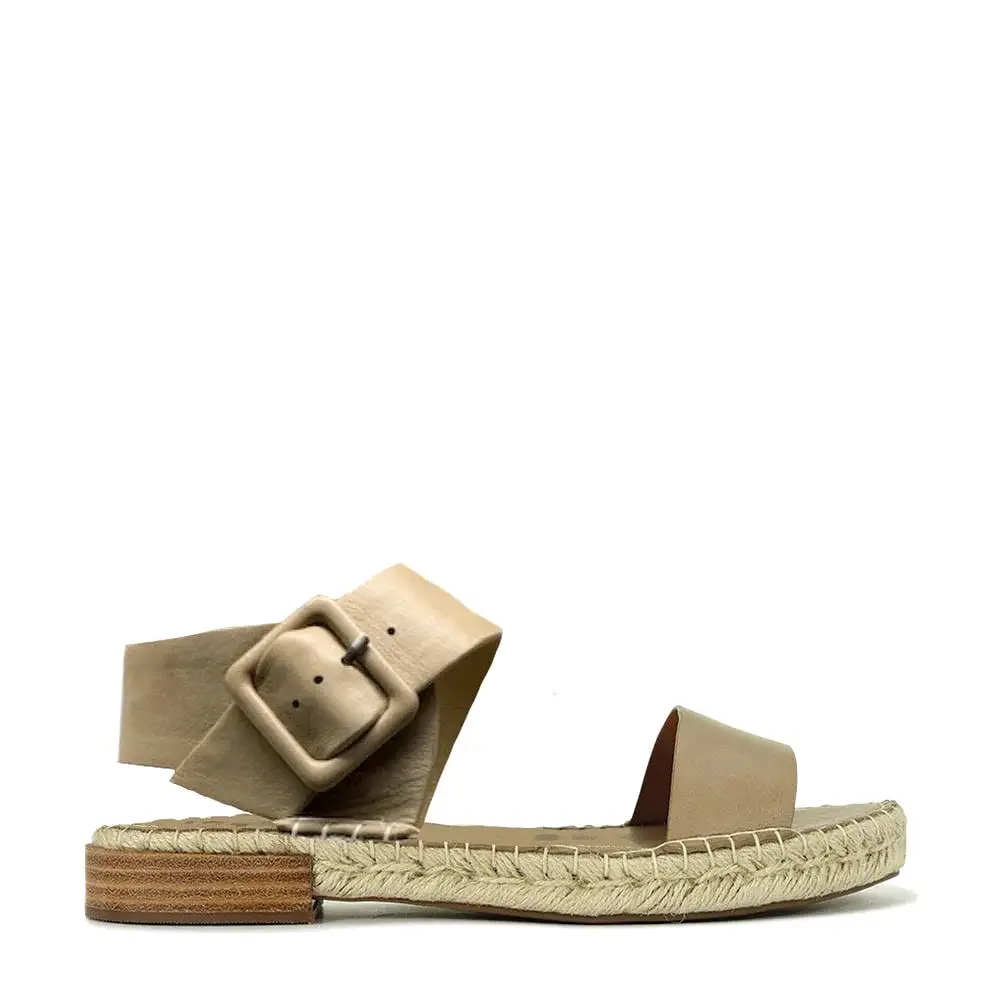 Espy Leather Espadrille Sandals - Ecru