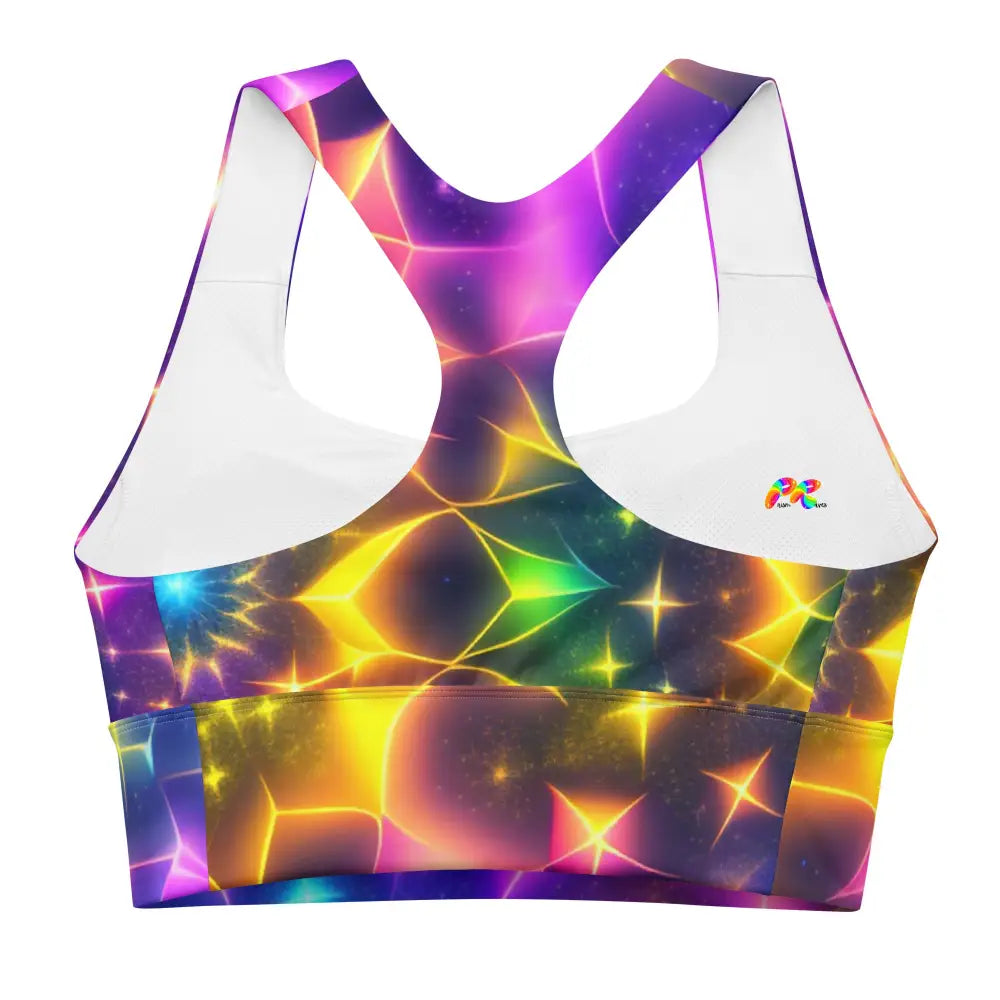 Exotic Neon Rave Sports Bra