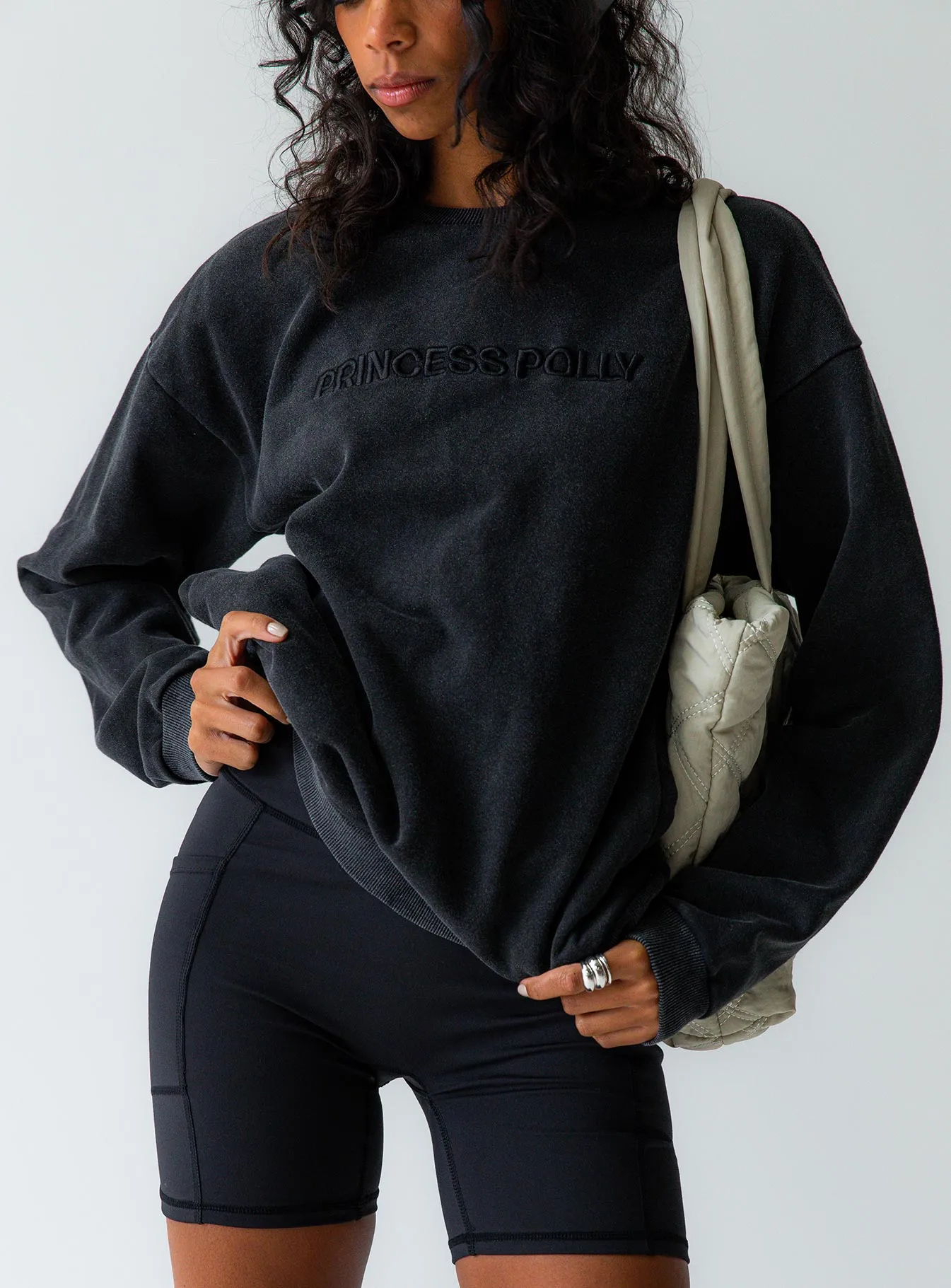 Fearlessness Activewear Crew Neck Sweatshirt Black