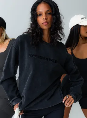 Fearlessness Activewear Crew Neck Sweatshirt Black