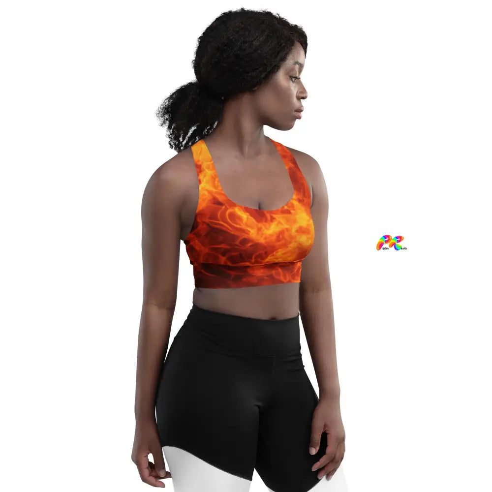 Fire Longline Sports Bra