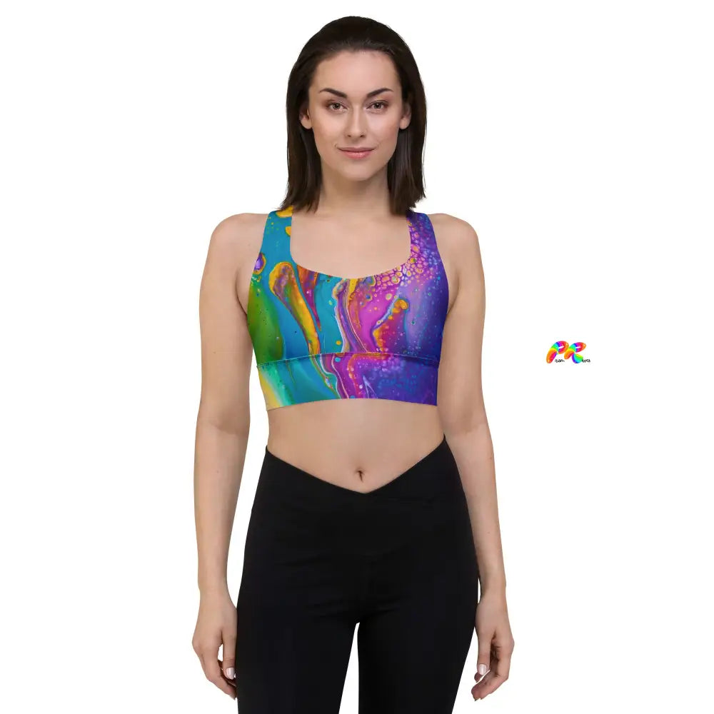 Fluid Palette Festival Longline Sports Bra