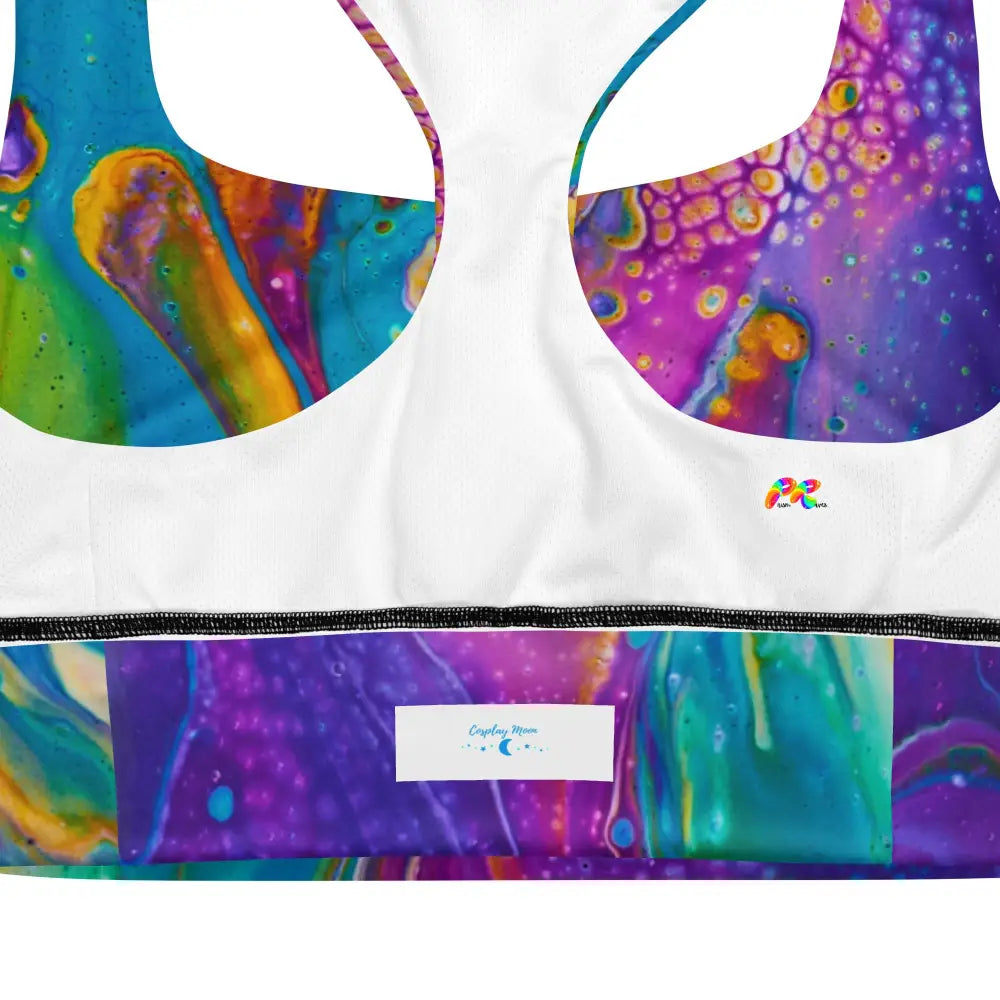 Fluid Palette Festival Longline Sports Bra